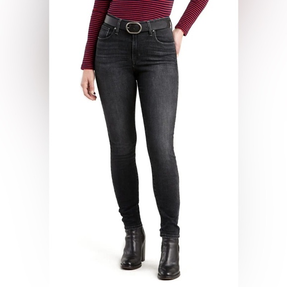 Levi's 721 High Rise Black Skinny Jeans Classic Style Denim Casual 28 - Picture 1 of 11